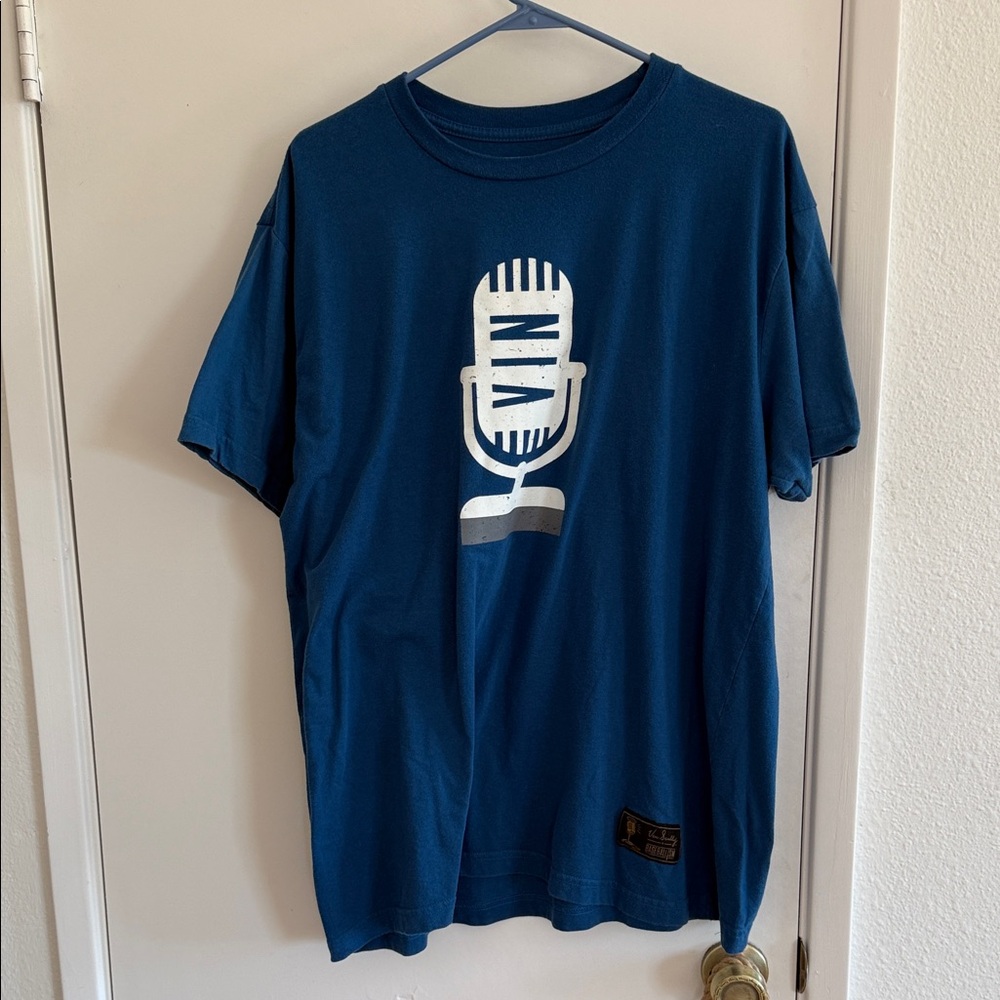 Baseballism Vin Scully Blue Short Sleeve Tee XXL